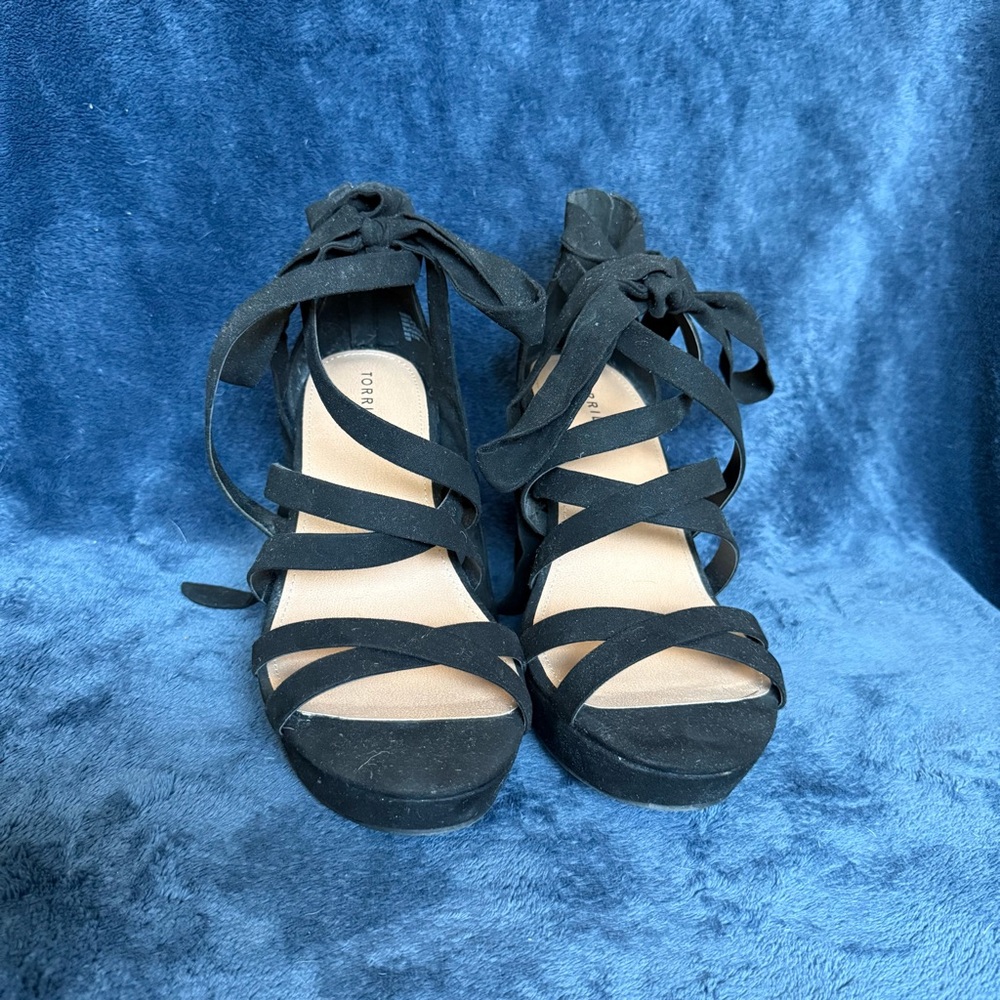 Torrid Black Heeled Strappy Sandals